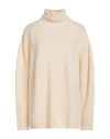 Alysi Woman Turtleneck Ivory Size M Merino Wool, Cashmere