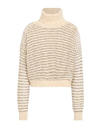 Alysi Woman Turtleneck Ivory Size Xl Alpaca Wool, Merino Wool, Polyamide, Viscose, Metallic Fiber
