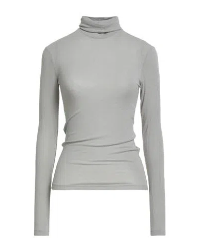 Alysi Woman Turtleneck Light Grey Size 4 Viscose, Wool, Elastane