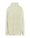Alysi Woman Turtleneck Sage Green Size L Alpaca Wool, Polyamide