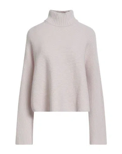 Alysi Woman Turtleneck Sand Size L Merino Wool