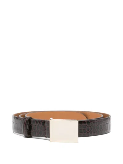 Alysi Women Brown Textured Formal Belt