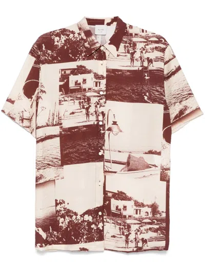 Alysi Printed Shirt In Burgundy