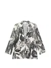Alysi Single Breasted Jacket All Over Print In Black