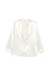 Alysi Single-breasted Blazer Jacket In Neutral