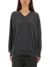 Alysi V-neck Cashmere Sweater With Relaxed Fit