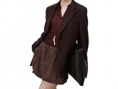 Alysi Wool Blazer In Uva In Burgundy