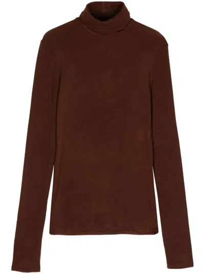 ALYSI ALYSI WOOL BLEND TURTLENECK SWEATER