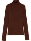Alysi Wool Blend Turtleneck Sweater In Brown