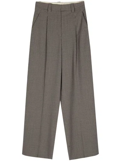 ALYSI WOOL BLEND WIDE-LEG TROUSERS