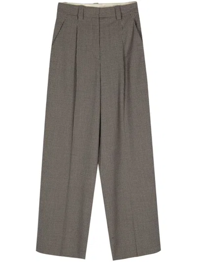 ALYSI ALYSI WOOL BLEND WIDE-LEG TROUSERS
