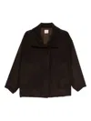 Alysi Lapel Casual Jacket In Brown