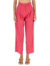 Alysi Pleat Detailed Straight-leg Trousers In Fuchsia