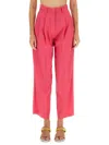 Alysi Pleat Detailed Straight-leg Trousers In Purple