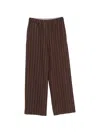 Alysi Pinstripe-pattern Elasticated-waist Trousers In Brown