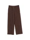 Alysi Pinstripe-pattern Elasticated-waist Trousers In Brown