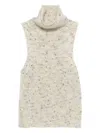 Alysi High-neck Knitted Vest In White