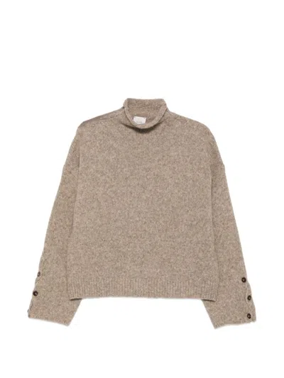 Alysi Wool Turtle-neck Jumper In Gray
