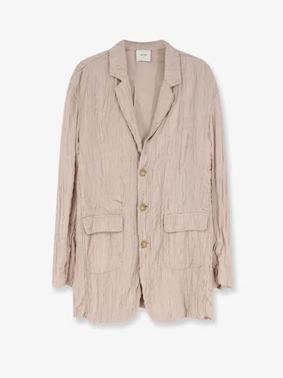 Alysi Flap-pockets Wrinkled Blazer In Neutral