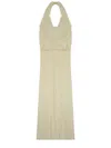 Alysi Flowing Silhouette Halter Neckline Dress In Yellow