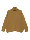 Alysi Cashmere Turtle-neck Jumper In Yellow