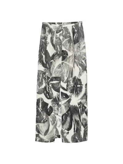 Alysi Zip-fastening Midi Skirt In Gray