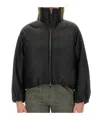 Alysi Zip-up Padded Puffer Jacket In Black