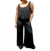 Alyssa Thomas Scoop Neck Tank Jumpsuit In Black In Brown