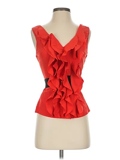 Pre-owned Alythea Sleeveless Blouse In Red