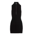 Alyx Black Ribbed Knit Zipper Dress