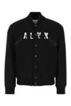 Alyx 1017  9sm Black Wool Blend Bomber Jacket