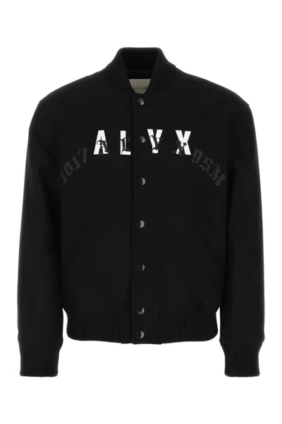 Alyx 1017  9sm Black Wool Blend Bomber Jacket