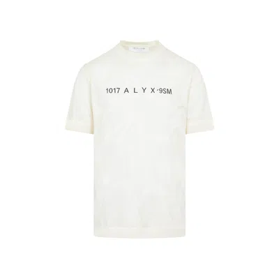 Alyx 1017  9sm Cream Cotton And Polyester T-shirt In White