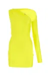 Alyx Woman Fluo Yellow Satin Mini Skirt In Yellow