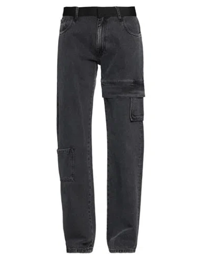 Alyx 1017  9sm Man Jeans Black Size L Cotton, Polyamide