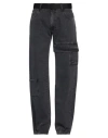 Alyx 1017  9sm Man Jeans Charcoal Size M Polyester, Cotton, Polyamide In Grey