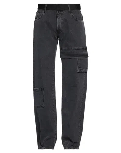 Alyx 1017  9sm Man Jeans Charcoal Size M Polyester, Cotton, Polyamide In Grey