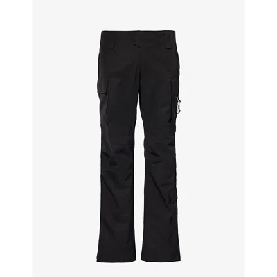 ALYX 1017 ALYX 9SM MEN'S BLACK TACTICAL BUCKLE-EMBELLISHED SHELL CARGO TROUSERS