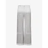 ALYX 1017 ALYX 9SM MEN'S TREATED WHITE FADED-WASH RELAXED-FIT COTTON-CANVAS TROUSERS