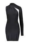 Alyx Black Single Sleeve Minidress In Black