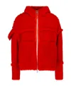 Alyx Hooded Shearling Jacket In Red
