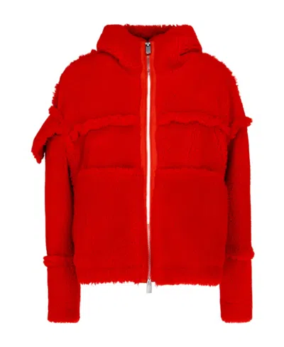 Alyx 1017  9sm Oversized Shearling Jacket In Red