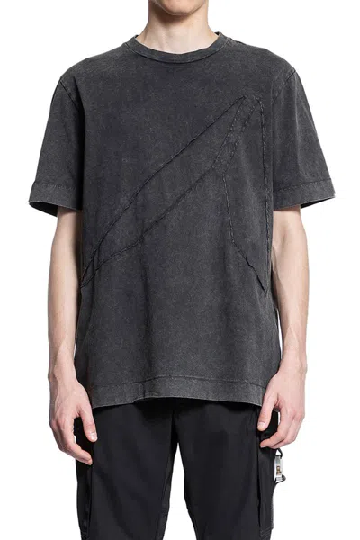 Alyx Intarsia-appliqué Cotton T-shirt In Black