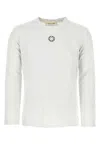 Alyx Ribbed Crew-neck Long-sleeve Featuring Nylon Inserts In White