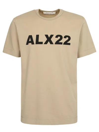 Alyx Cotton T-shirt With Logo In Beige