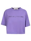 Alyx Logo Cropped Cotton Jersey T-shirt In Purple