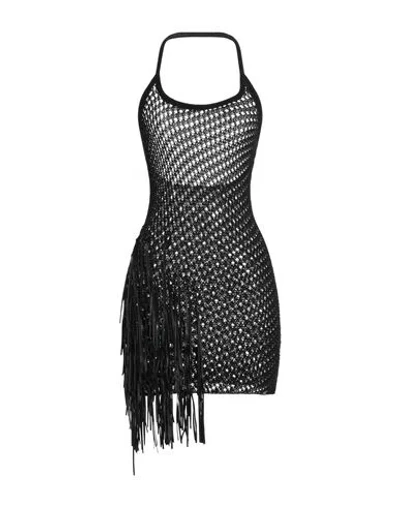 ALYX 1017 ALYX 9SM WOMAN MIDI DRESS BLACK SIZE S COTTON, POLYAMIDE, GOAT SKIN