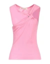 Alyx Gathered-detail Ribbed-knit Top In Pink