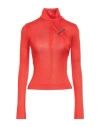 Alyx 1017  9sm Woman Turtleneck Orange Size 2 Viscose, Elastane