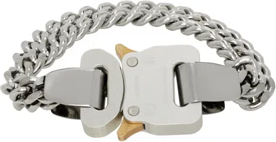 Alyx 2x Chain Buckle Bracelet In Silver